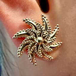 Spiral Sun Earring 3d model
