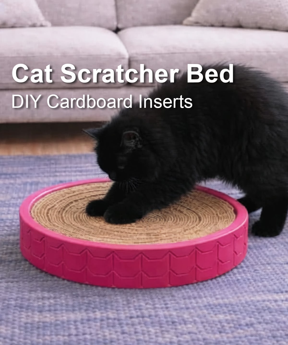 Cat Scratcher Bed – DIY Refillable Cardboard Inserts 3d model
