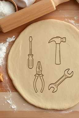 Tools Set Cookie Cutter, Biscuit Cutter 3d model