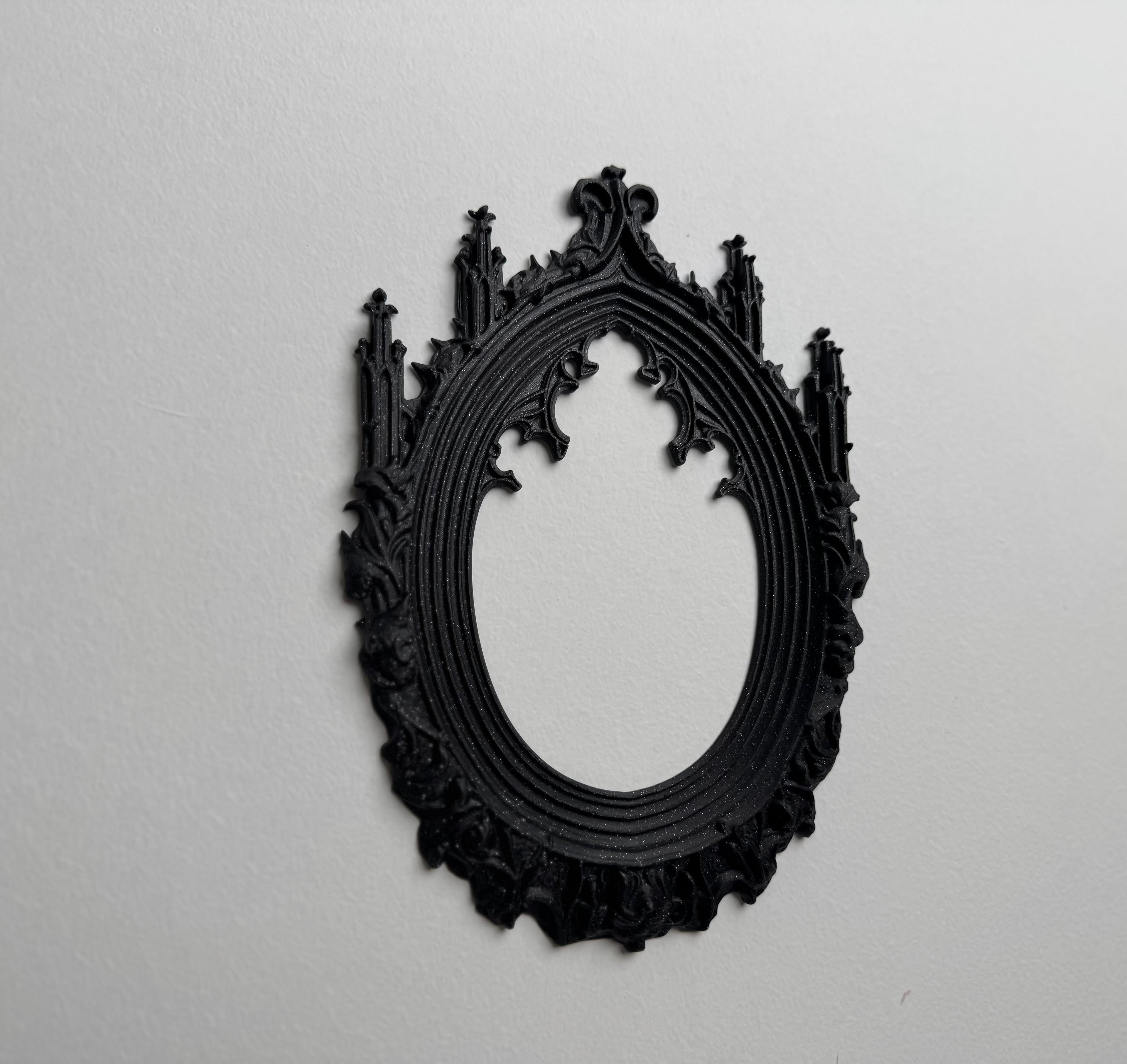 Gothic Oval Frame Cathedral Wall Frame Baroque Style Gothic Decor 3d model