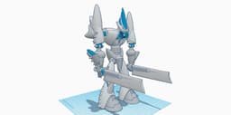 smooth blade robot. 3d model