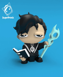 Human Wizard - Easy Multicolor FDM RPG Minis (No supports) 3d model