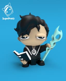 Human Wizard - Easy Multicolor FDM RPG Minis (No supports) 3d model