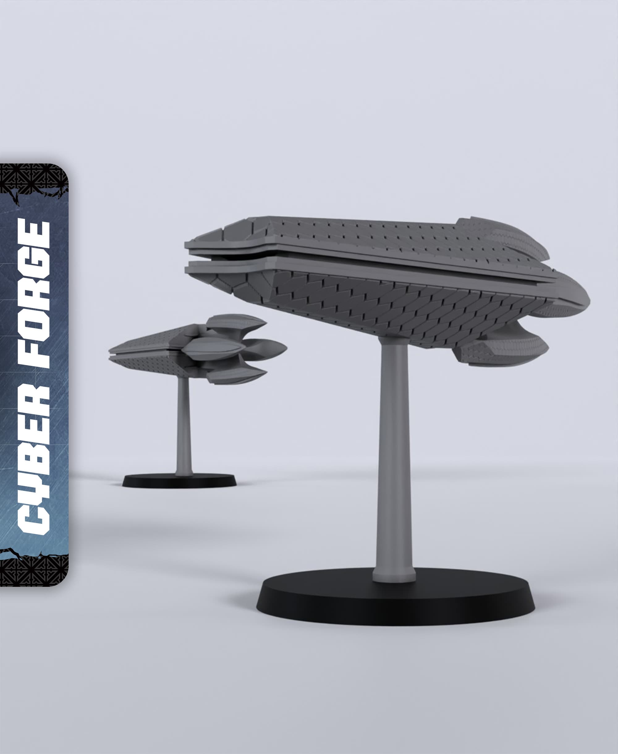 Hiveborn Spaceship L - With Free Cyberpunk - Sci-Fi Gift Ideas for RPG and Wargamers 3d model