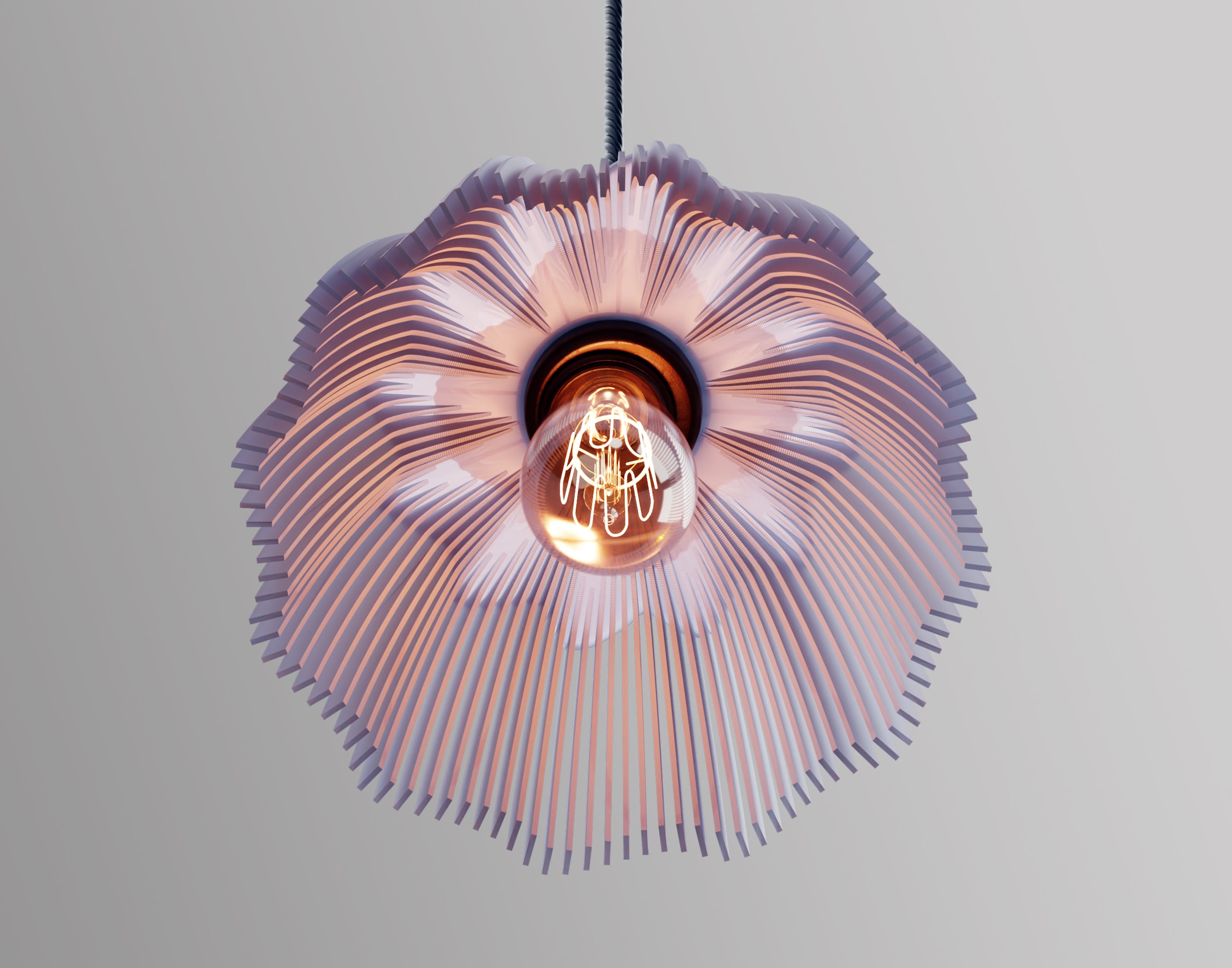 Seashell Parametric Pendant Design 3d model