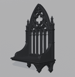 Gothic Arch Display Altair Shelf 3d model