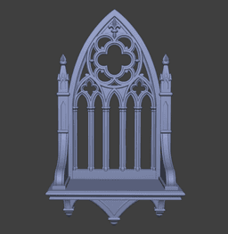 Gothic Arch Display Altair Shelf 3d model