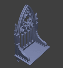 Gothic Arch Display Altair Shelf 3d model