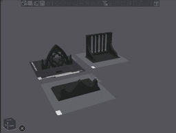 Gothic Arch Display Altair Shelf 3d model