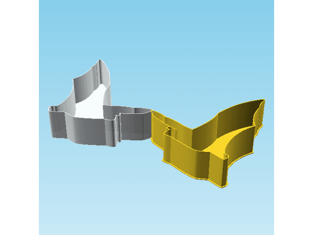 Bat 0052, nestable box (v2) 3d model