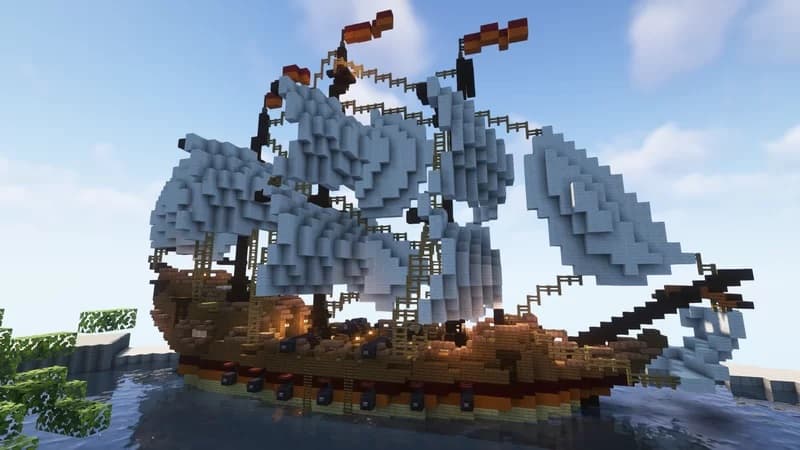 Minecraft Pirate Ship 3d model