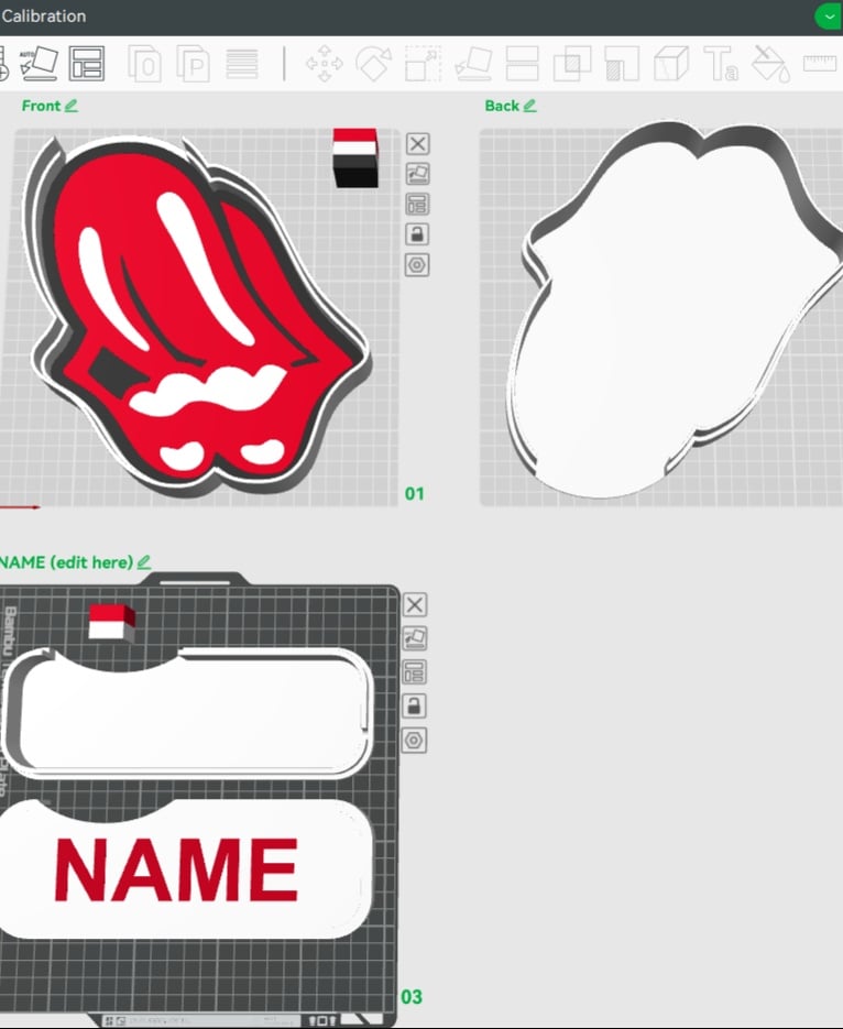 Rolling Stones Sign – LED strip compatible 3d model