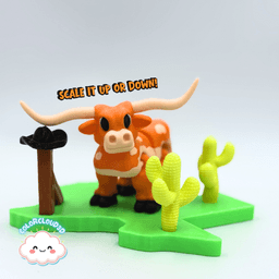 Texas Longhorn + Lonestar State 3d model