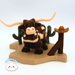 Texas Longhorn + Lonestar State 3d model
