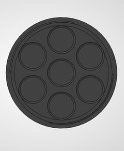 D20 Dice Container And Tray Threaded 3d model
