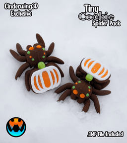 Tiny Spider - Pumpkin Cookie 3d model