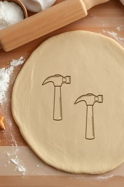 Hammer Cookie Cutter, Biscuit Cutter 3d model