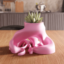Biomorphic Organic Tree Root Planter 3d model
