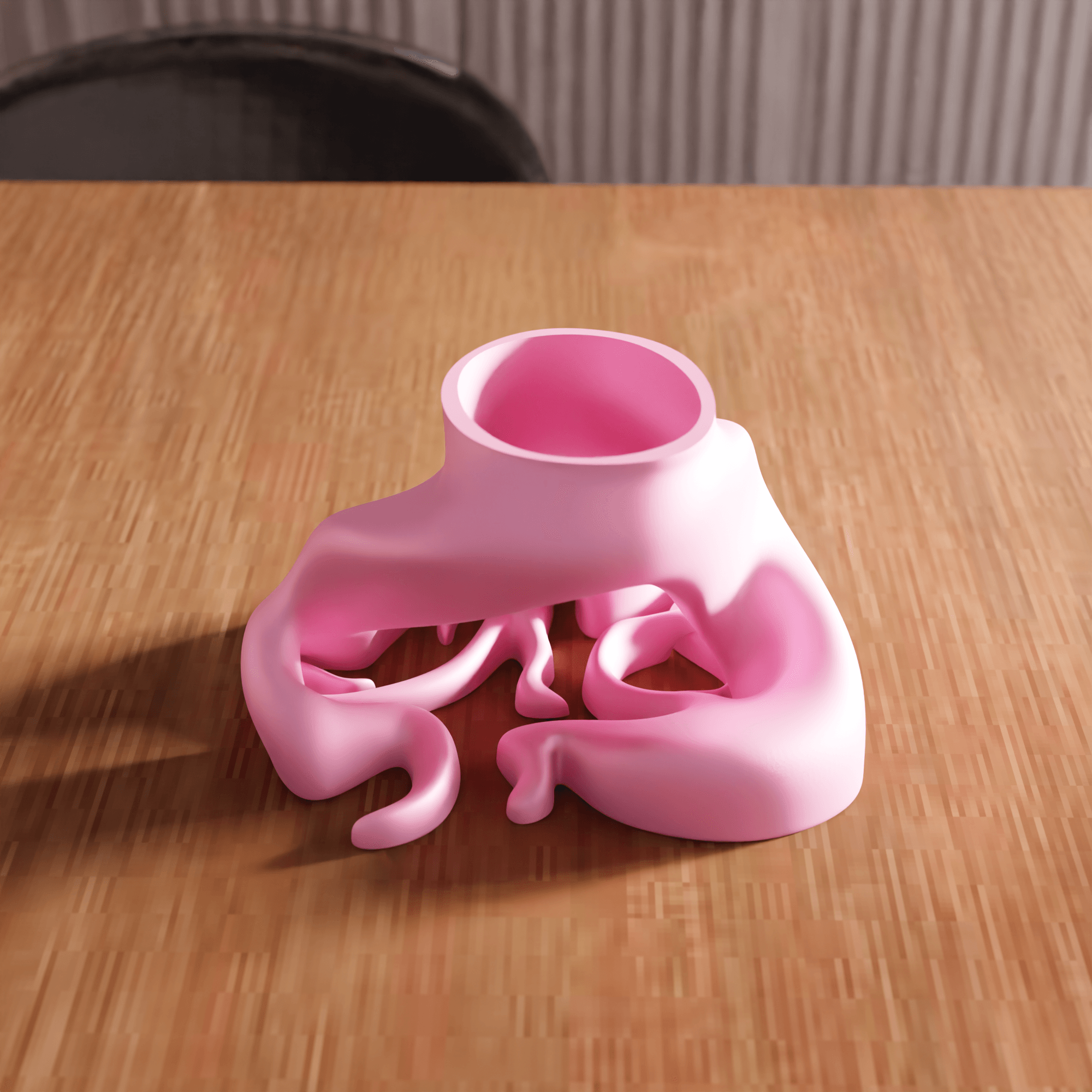 Biomorphic Organic Tree Root Planter 3d model