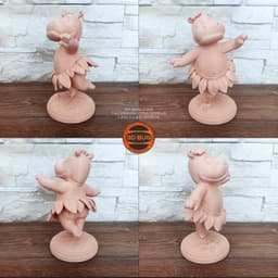 Stylized Hawaiian Hippo 3d model