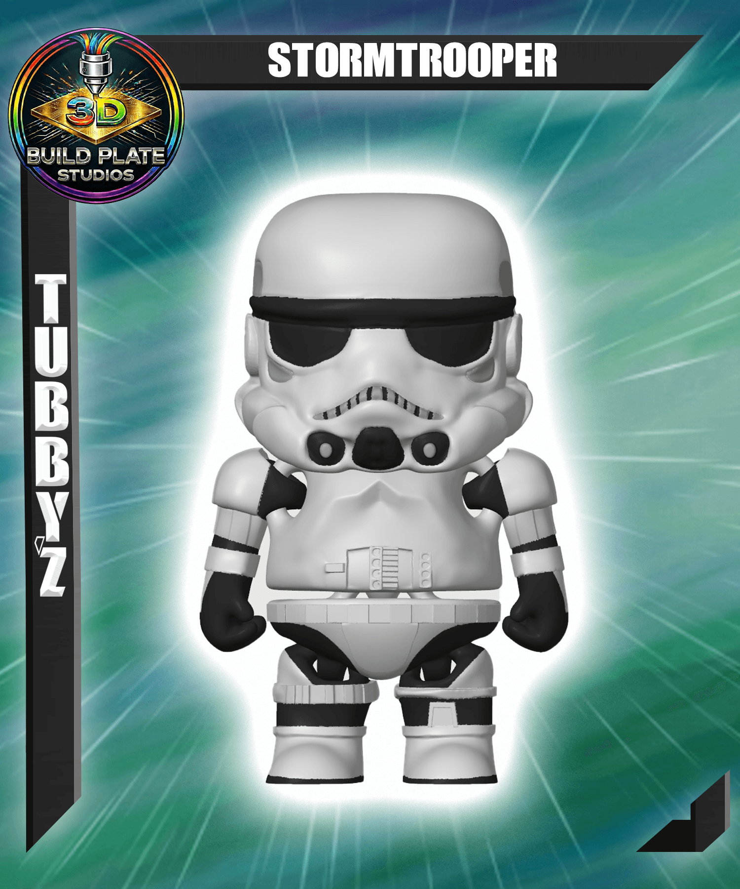 STAR WARS Stormtrooper Multicolor Flexi Print-In-Place 3d model