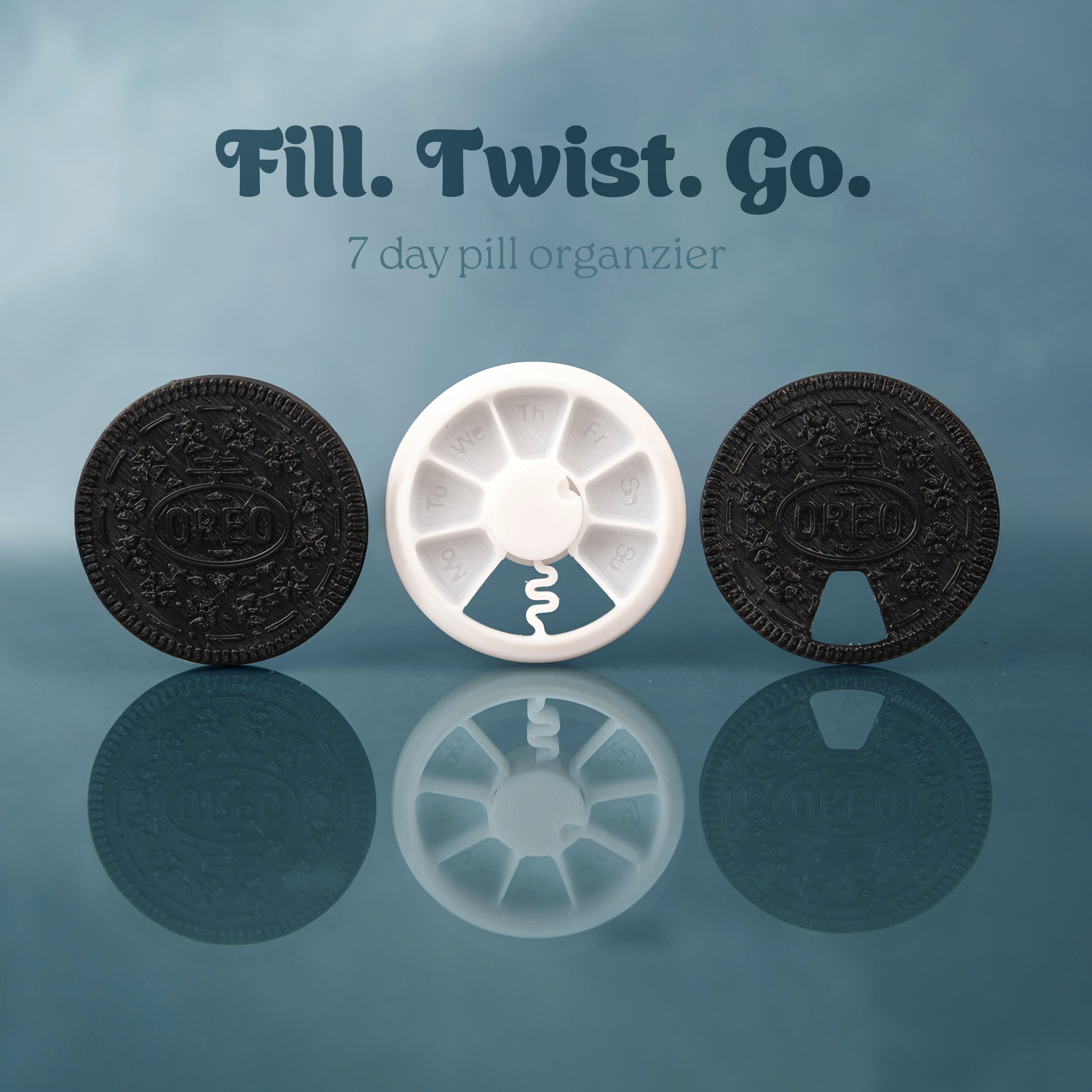 Mini Fidget Pill Organizer 3d model