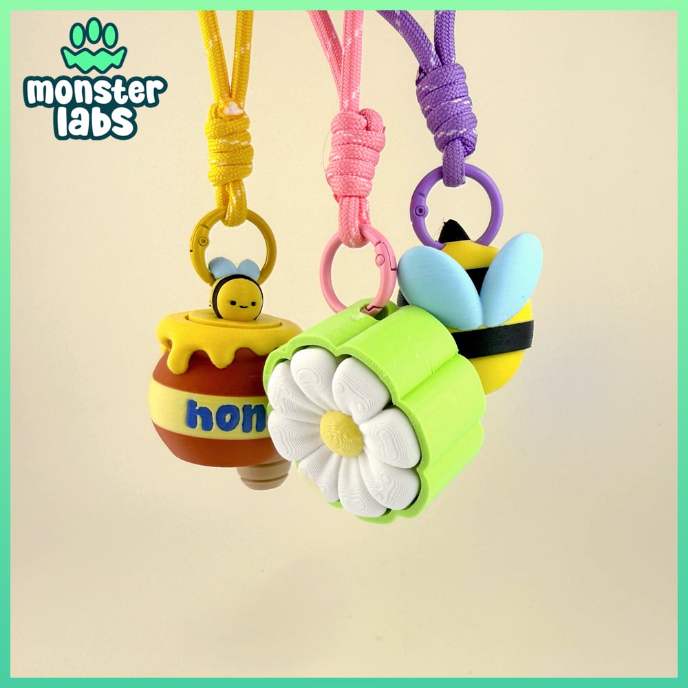 Bee Fidget Clicker Keychain Bundle 3d model