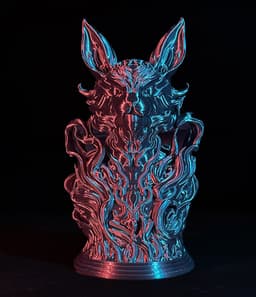 Kitsune Fox Bust (Pre-Supported) 3d model