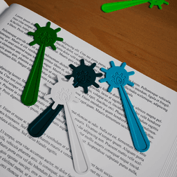 Bookmark | Sunny Bookmark | Sun and Leaf Bookmark 3d model