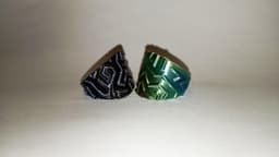 Signet ring Alien Relic & Zig Zag 3d model