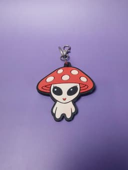 Cute Alien Mushroom Keychain 3d model