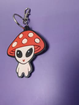 Cute Alien Mushroom Keychain 3d model