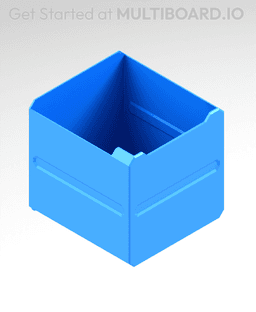 2x2x2 LU - MultiBin Simple Drawer 3d model