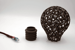 Voronoi Light Bulb - Required parts for the voronoi light bulb: 1.) Addressable LED 2) Threaded bottom 3) bulb - 3d model