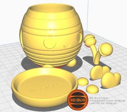 Bee Candy Jar 3d model