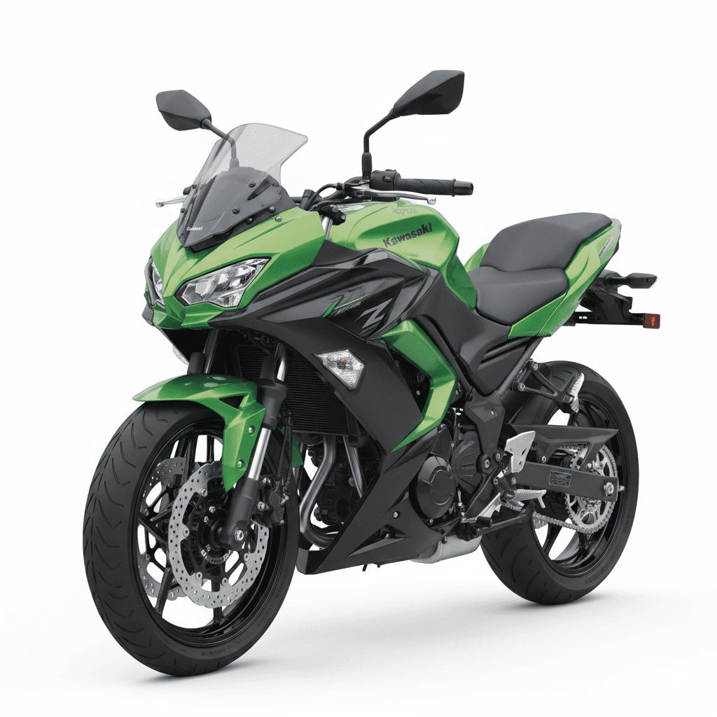 Motorcycle : Kawasaki Z300 Lightweight Naked Motorcycle 3d model