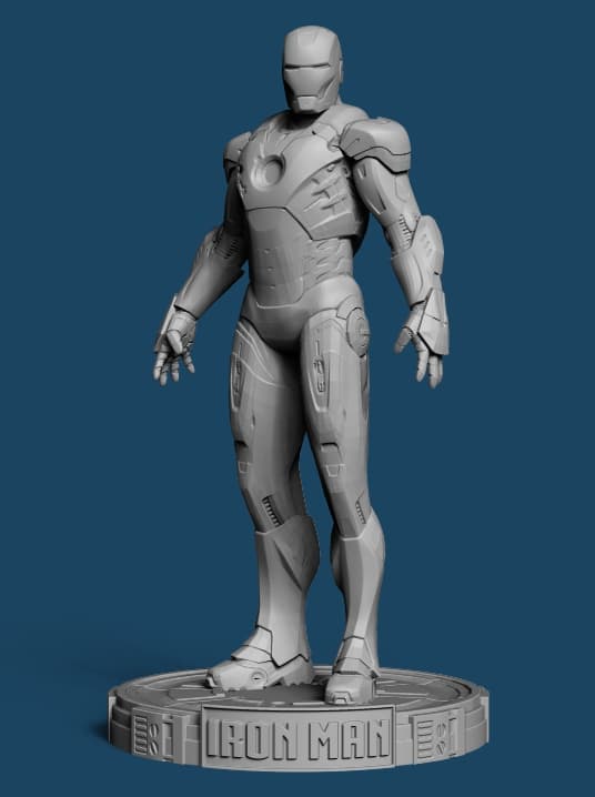 Iron Man Mk7 Statue 3d model