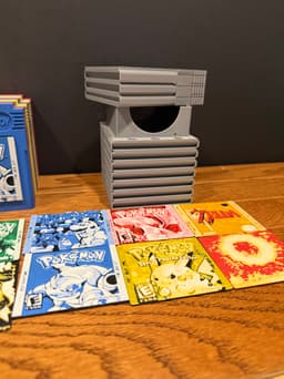 Retro Game Cartridge Stack Deck Box 3d model