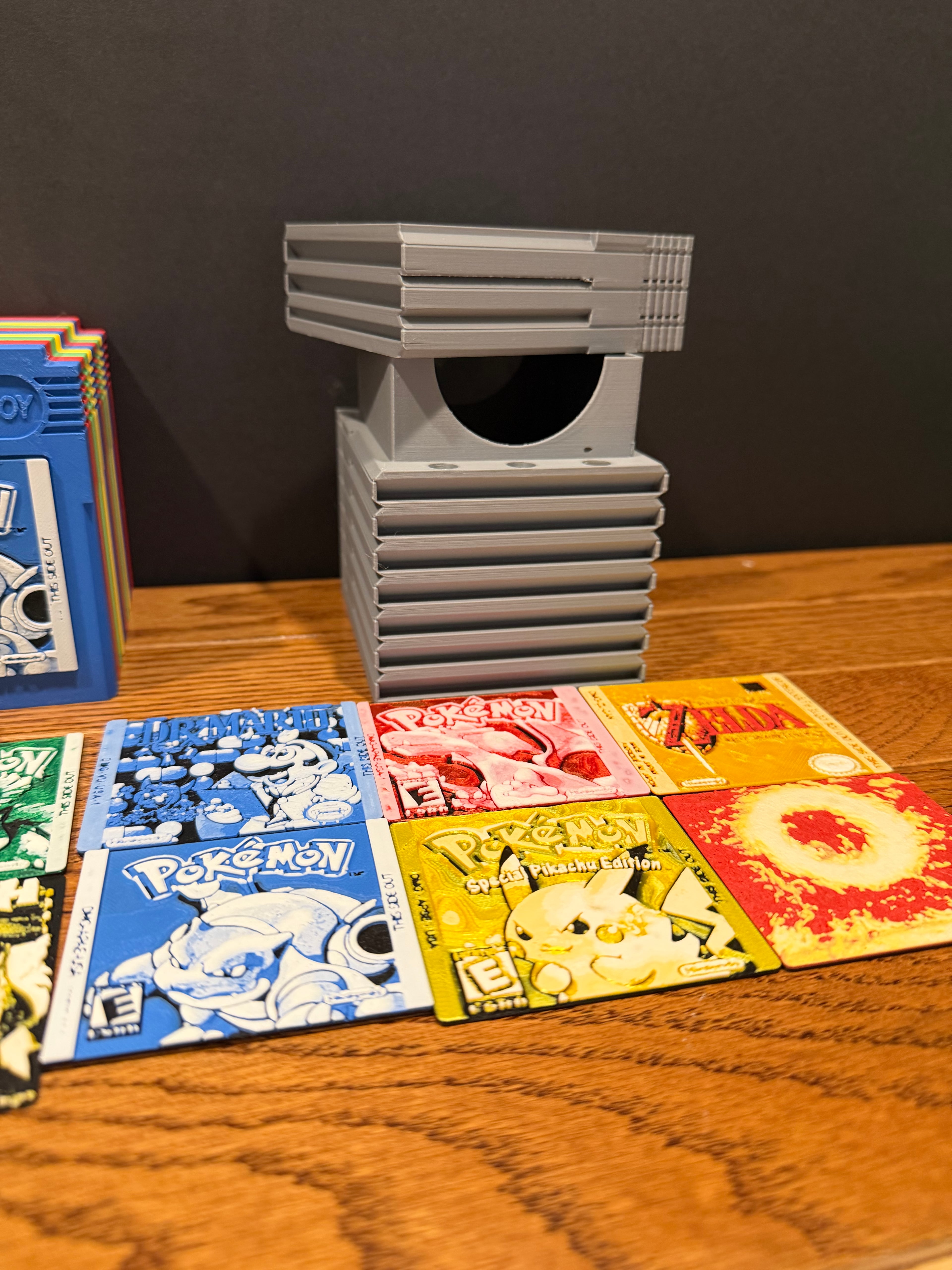 Retro Game Cartridge Stack Deck Box 3d model