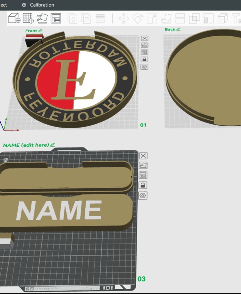 Feyenoord Sign - LED Strip Compatible 3d model