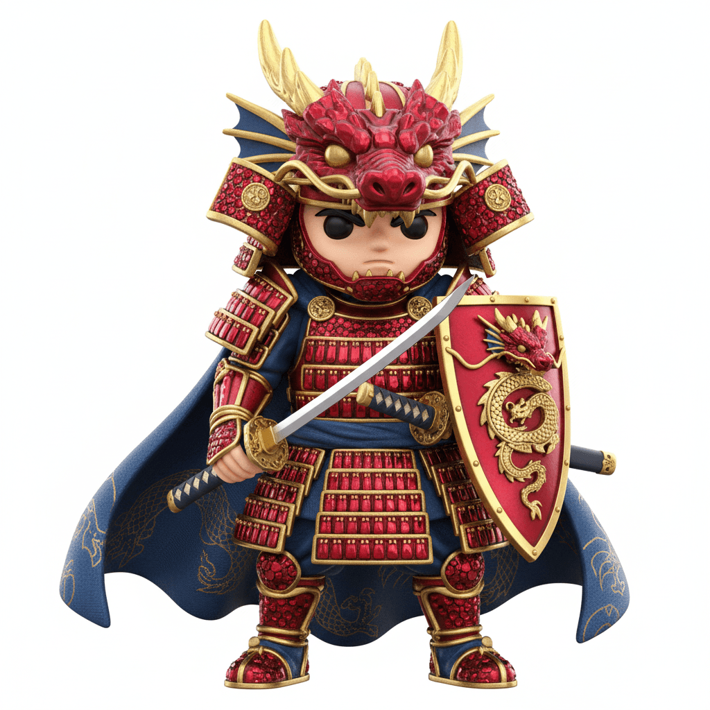Cute Dragon : Tiny Samurai General Dragon Beast 3d model