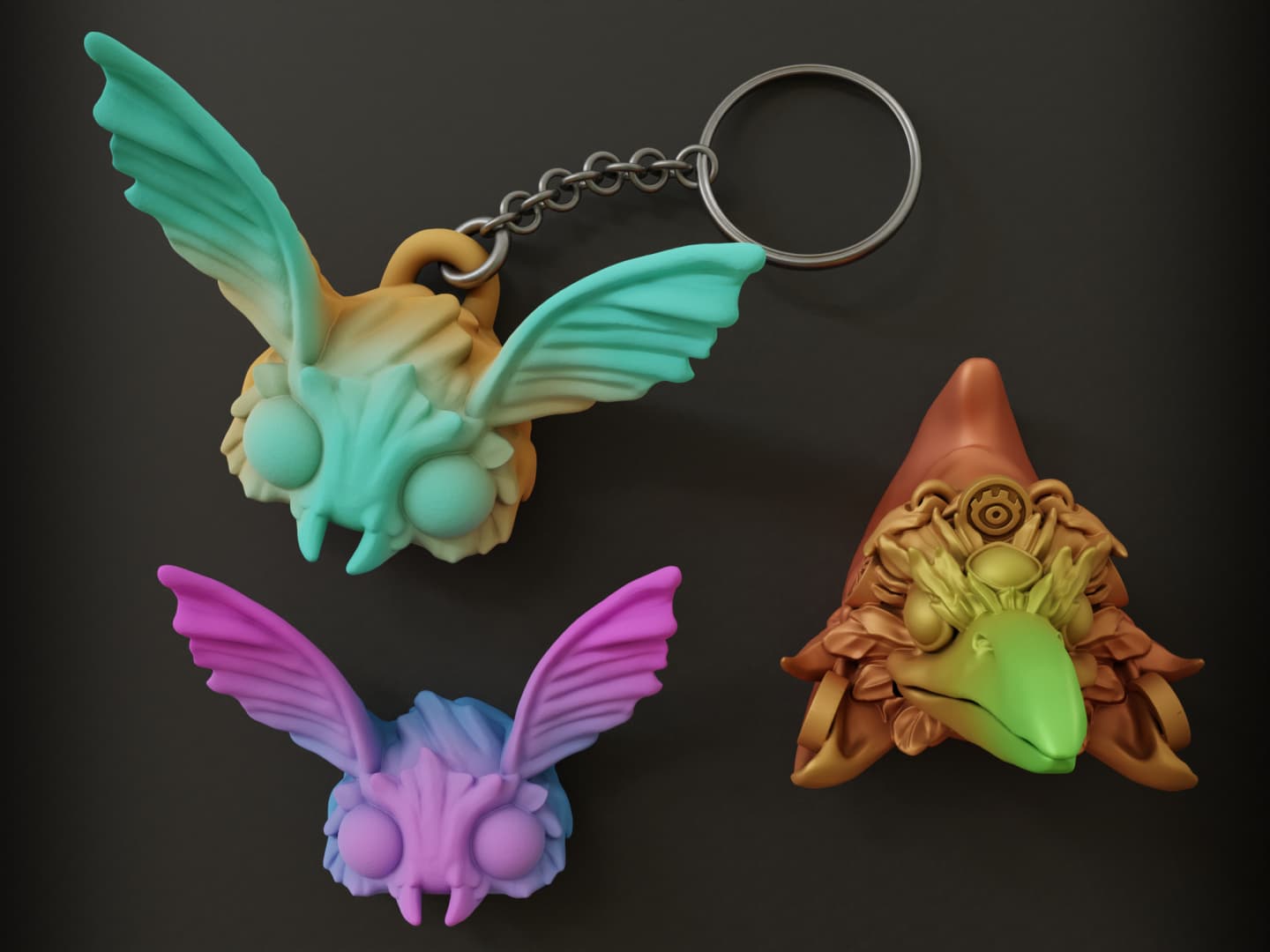 Mothman and Fortune Teller Raven Extras 3d model