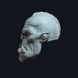 Orc V2 - Custom Action Figure Head 3d model