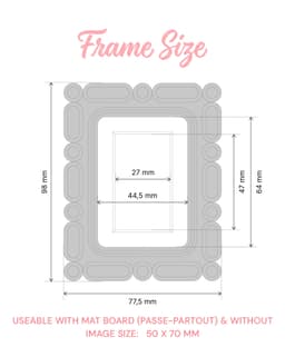 Easy Print Photo Frame Kumo for 50x70mm Images 3d model