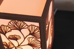 Japanese Lamp Ginkgo Line Art 3d model