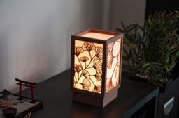 Japanese Lamp Ginkgo Line Art 3d model