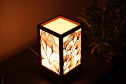 Japanese Lamp Ginkgo Line Art 3d model