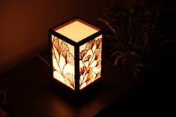 Japanese Lamp Ginkgo Line Art 3d model