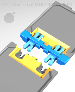 3 CU - Front - Drawer Base-To-Base Connector 3d model