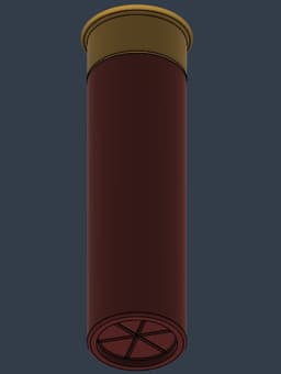 Shotgun Shell Cylindrical Container 3d model